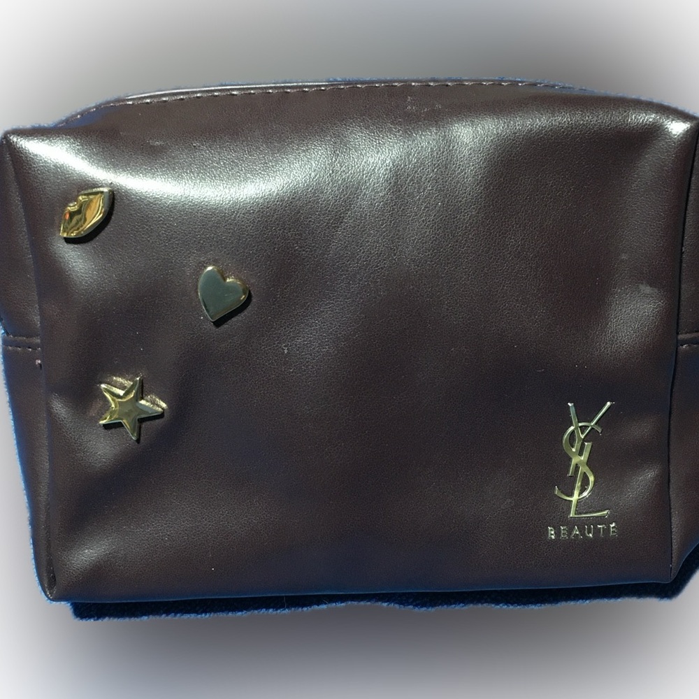 YSL Beaute Yves Saint Laurent Makeup Cosmetic Bag Toiletry Travel Pouch 7”x 5”